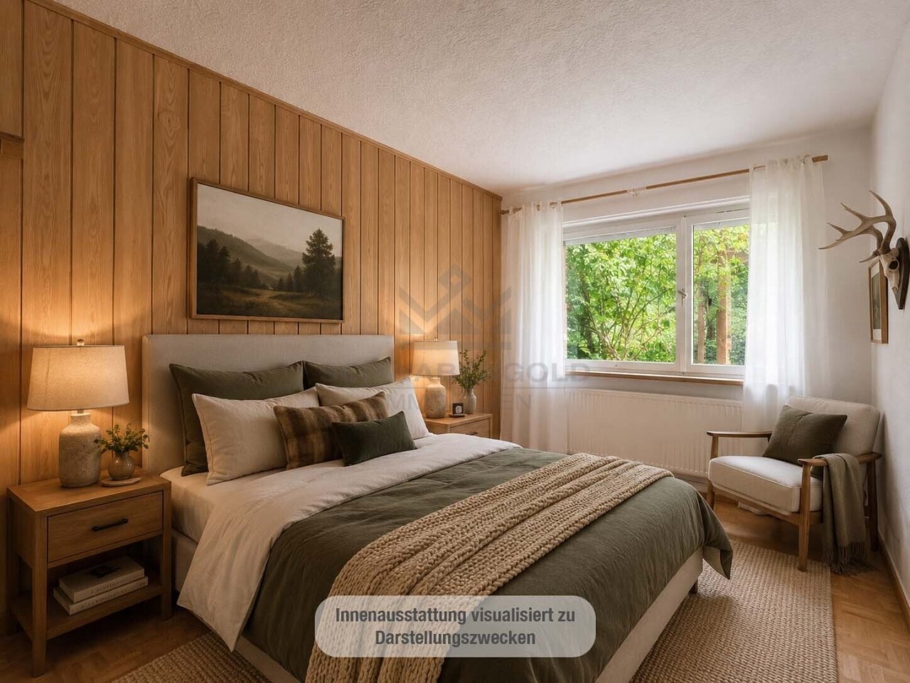 Schlafzimmer EG (visualisiert) Schlafzimmer EG (visualisiert)