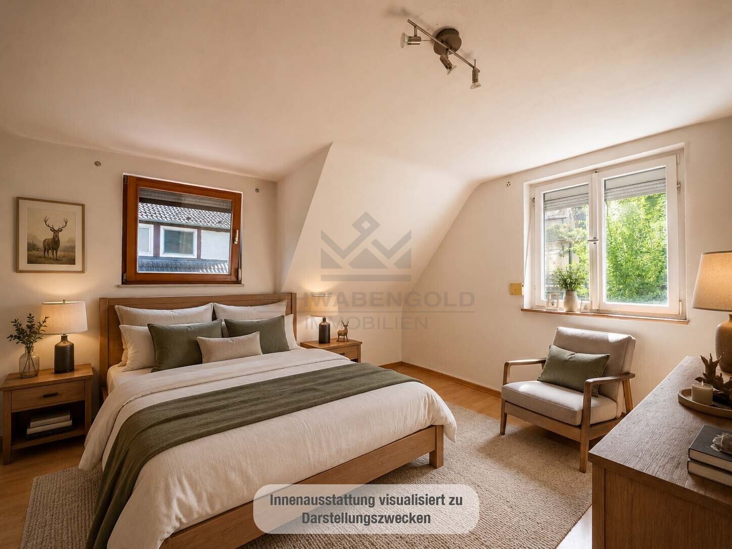 Schlafzimmer OG (visualisiert) Schlafzimmer OG (visualisiert)