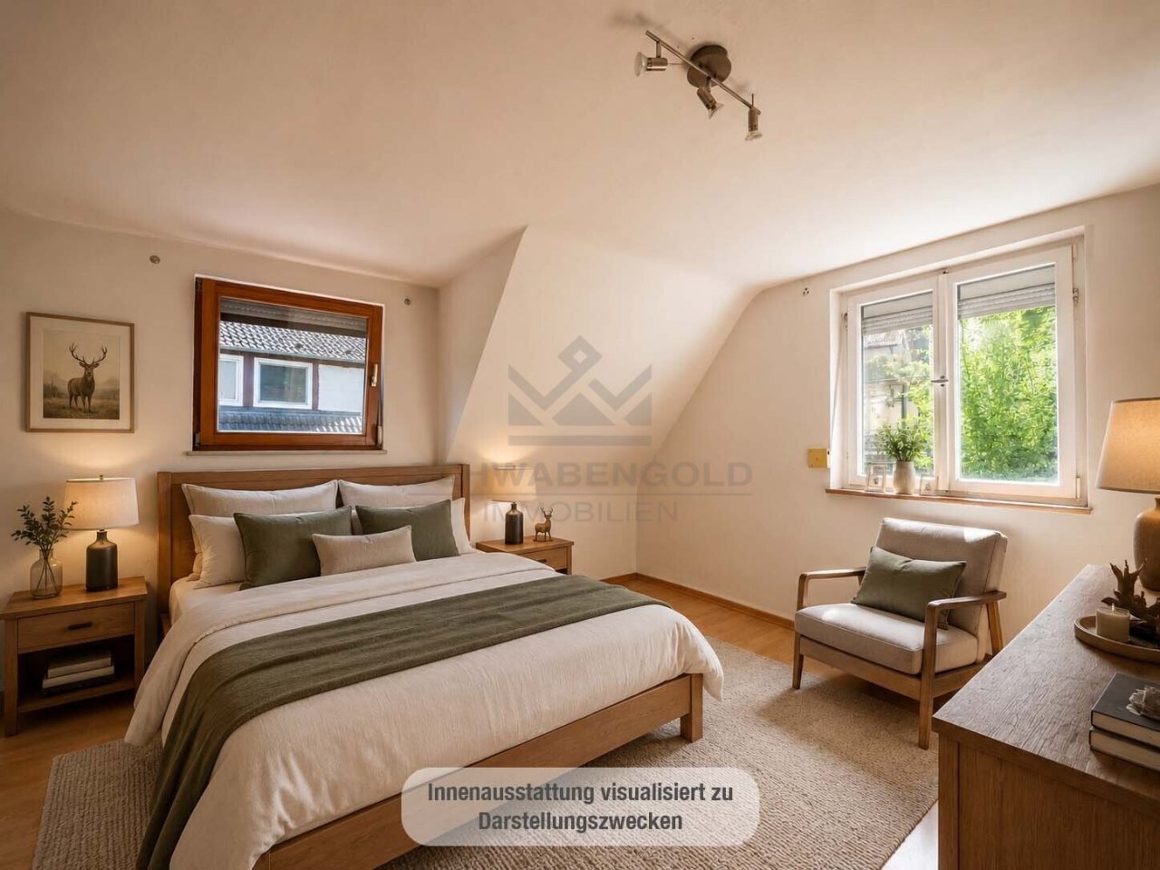 Schlafzimmer OG (visualisiert) Schlafzimmer OG (visualisiert)